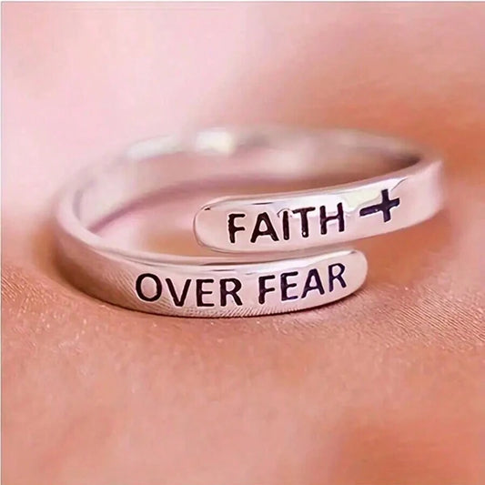Anello regolabile Fede sulla paura