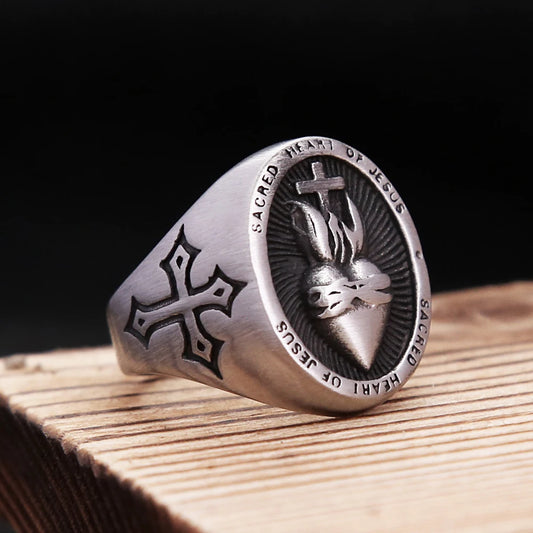 Sacred Heart Signet Ring