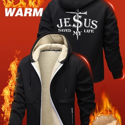 Jesus Saved My Life Zip Hoodie 
