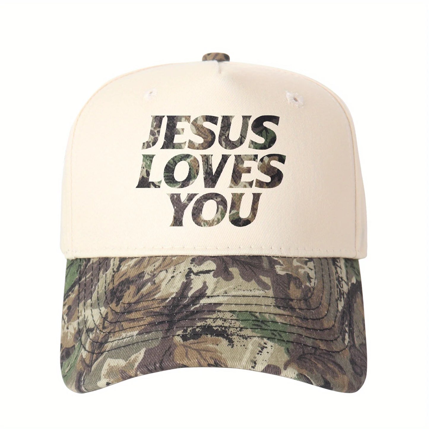 Jesus Loves You Camouflage Cap