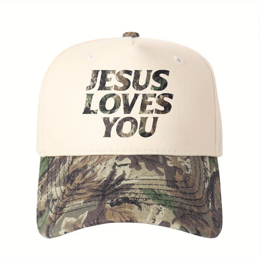 Jesus Loves You Camouflage Cap