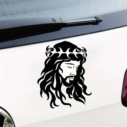 Adesivo de carro com rosto de Jesus