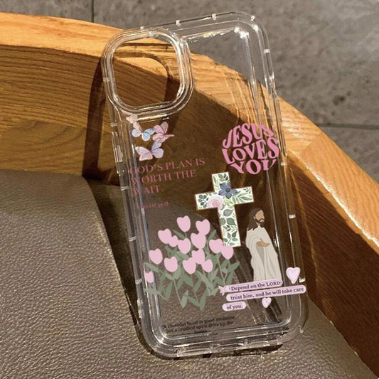 Decorative Transparent Christian Phone Case