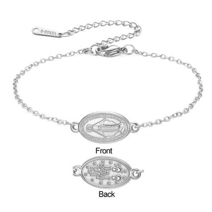 Pulseira com pingente da Virgem Maria