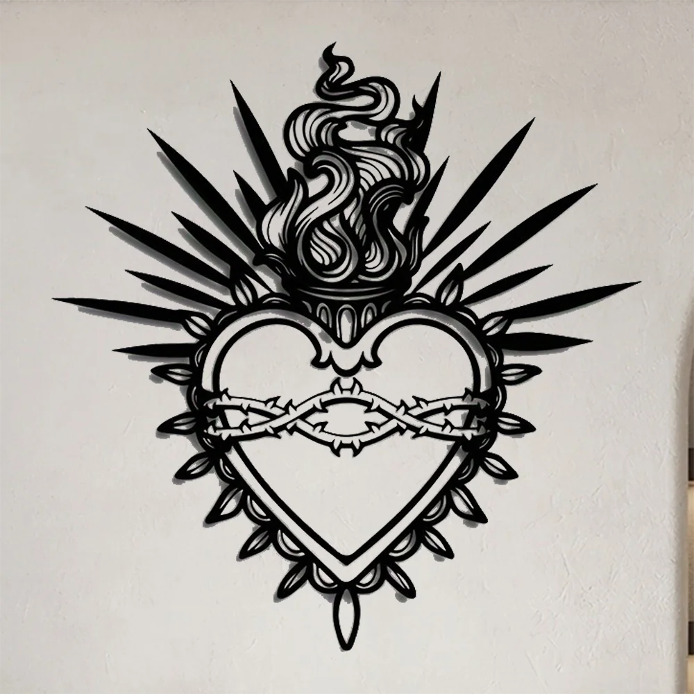 Sacred Heart Metal Wall Art 