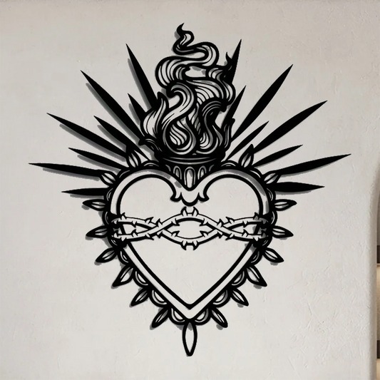Sacred Heart Metal Wall Art 