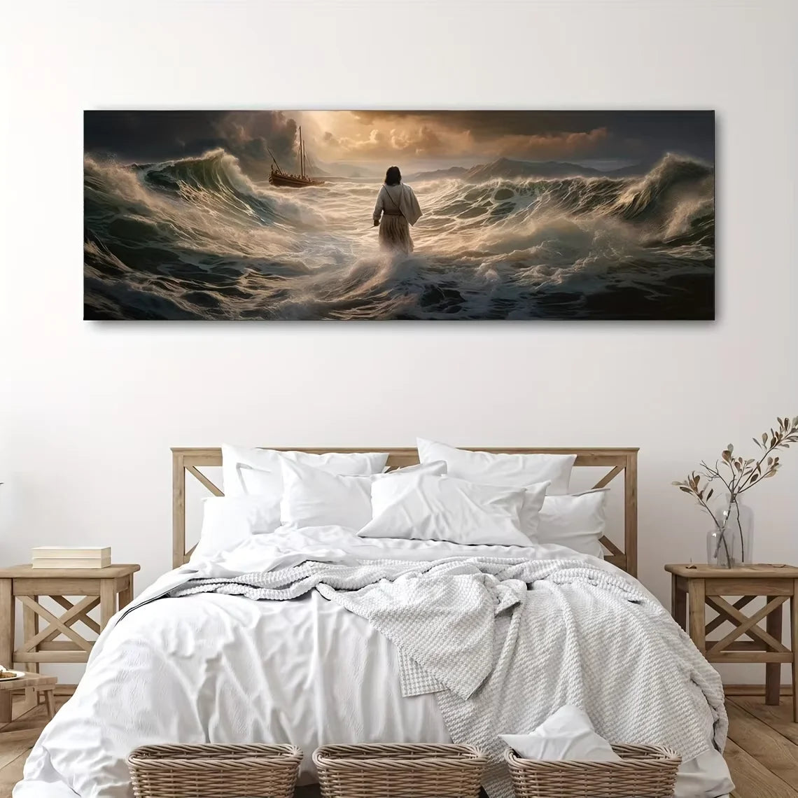 Jesus Walking on Water Canvas Art 