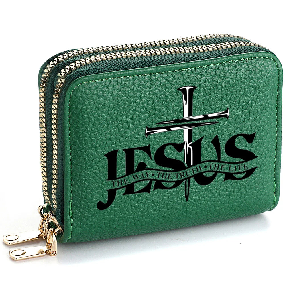 Christian PU Leather Wallet with Jesus Design