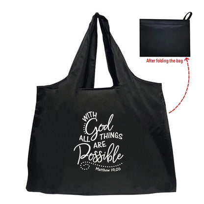 Jesus Foldable Shopping Tote