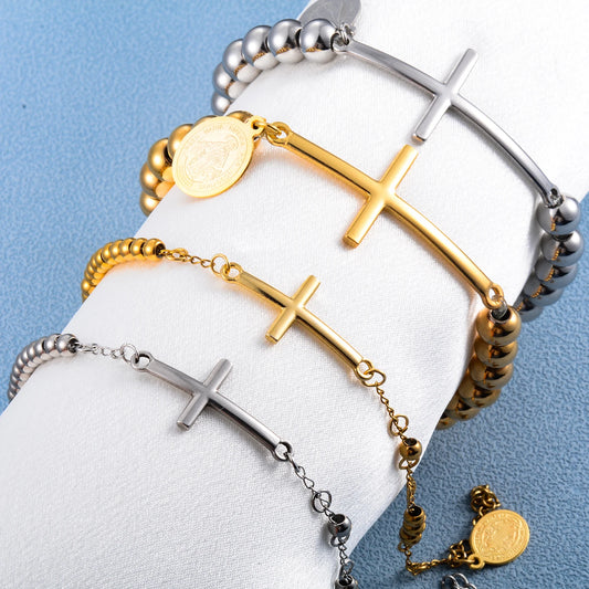 Cross Pendant Chain Bracelet for Women
