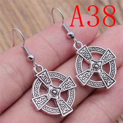 Multi-Style Christian Symbol Drop Earring
