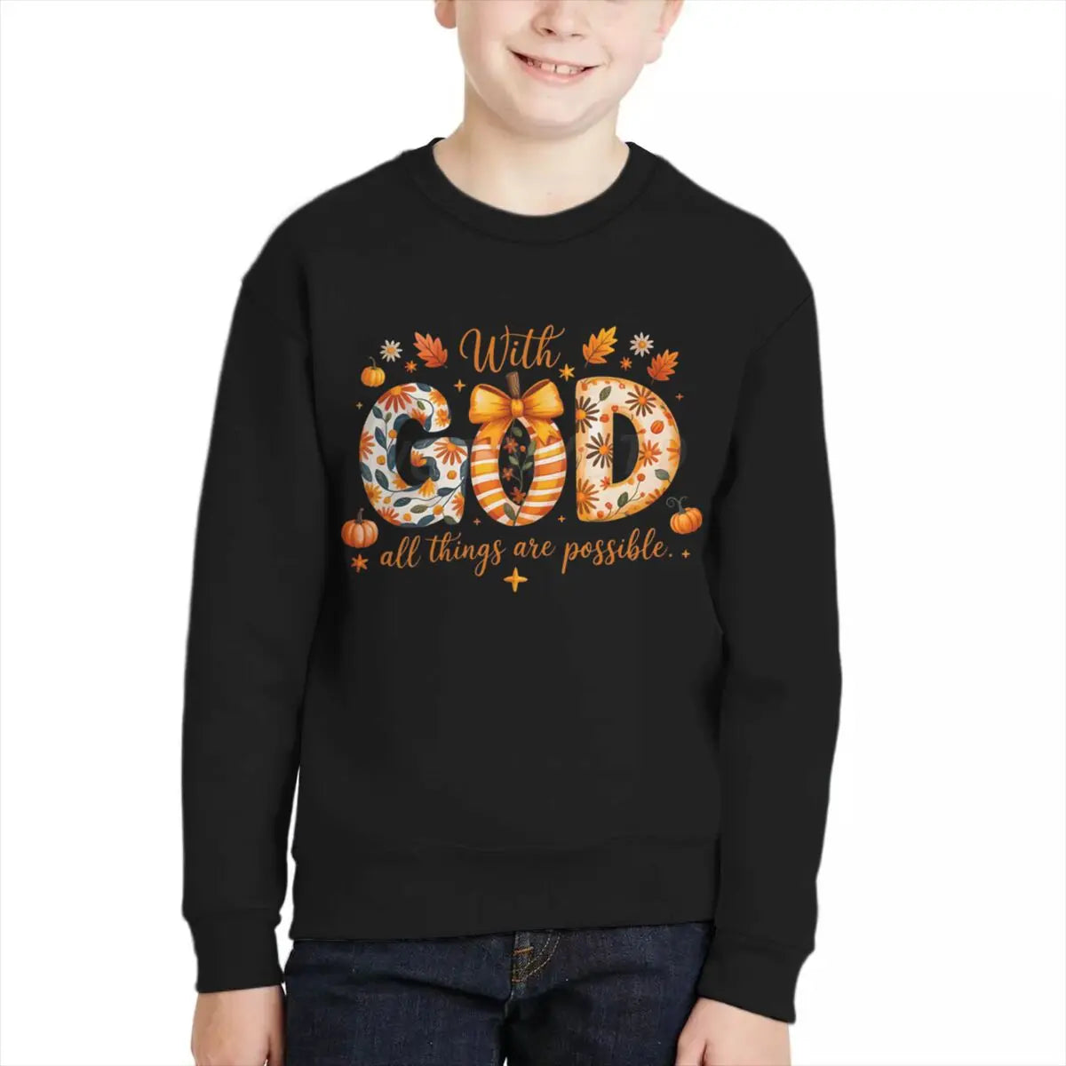 Fall Jesus Kids Sweatshir