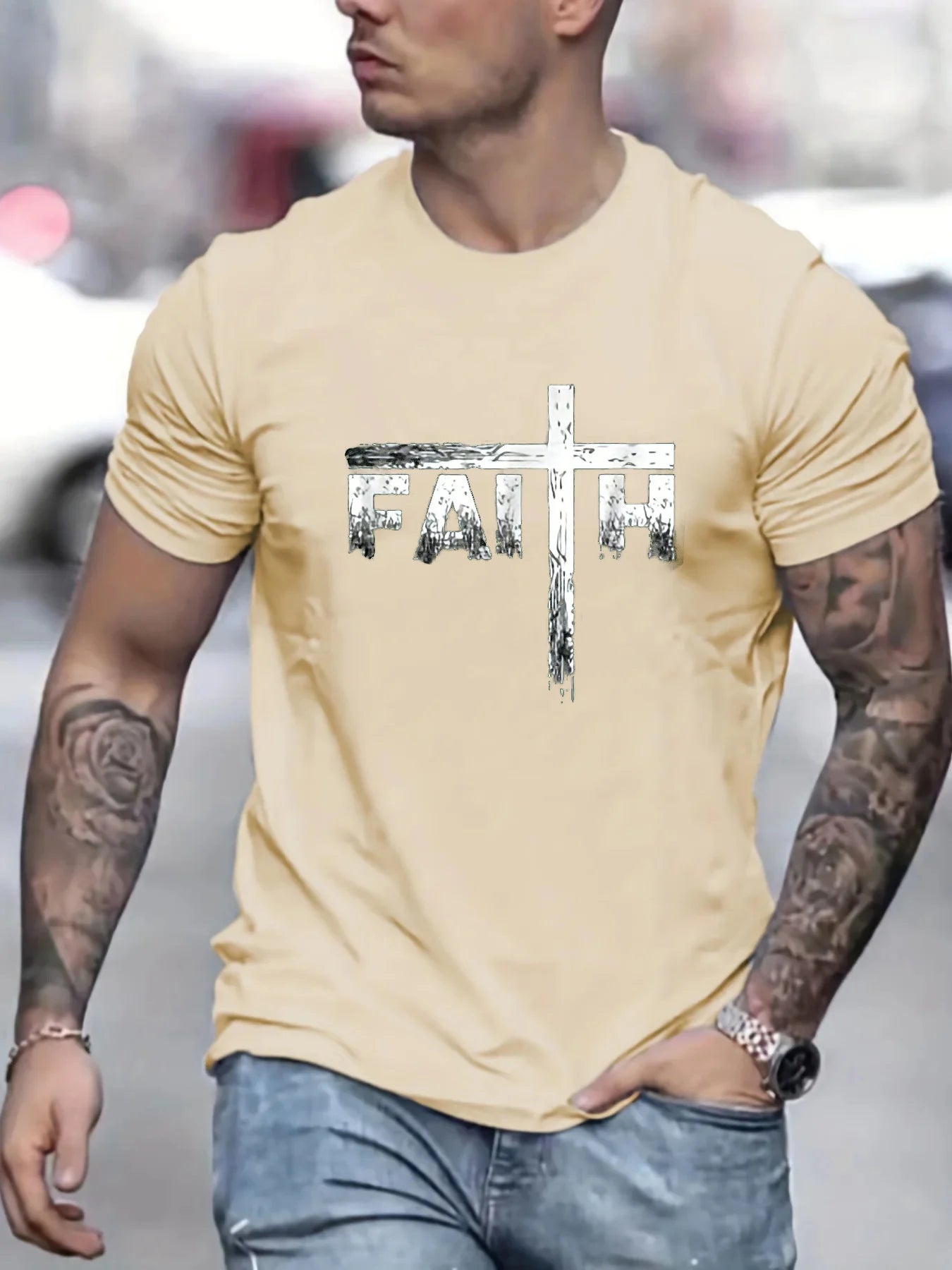 Camiseta gráfica Faith Cross