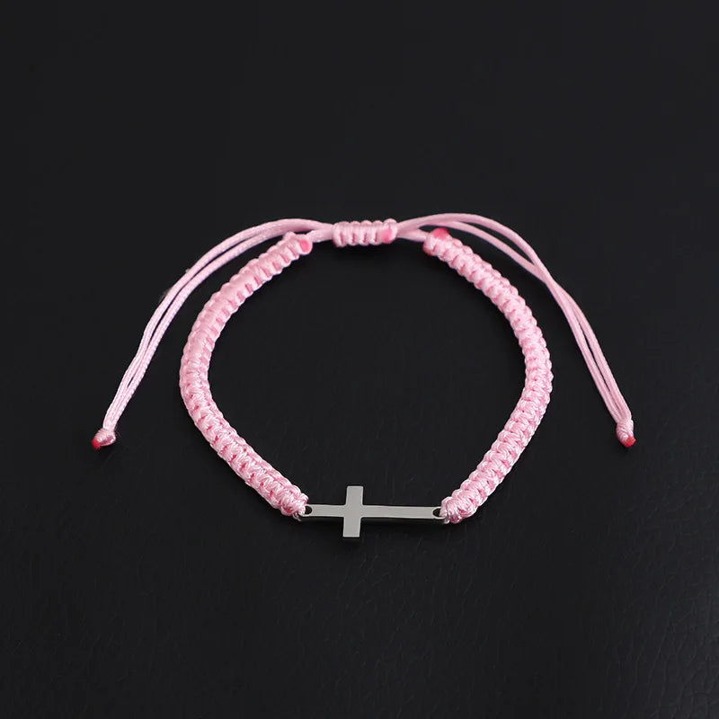 Cross Braided Rope Bracelet 