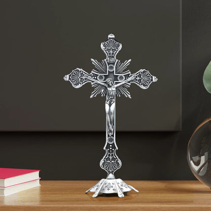 Catholic Standing Crucifix Sculpture