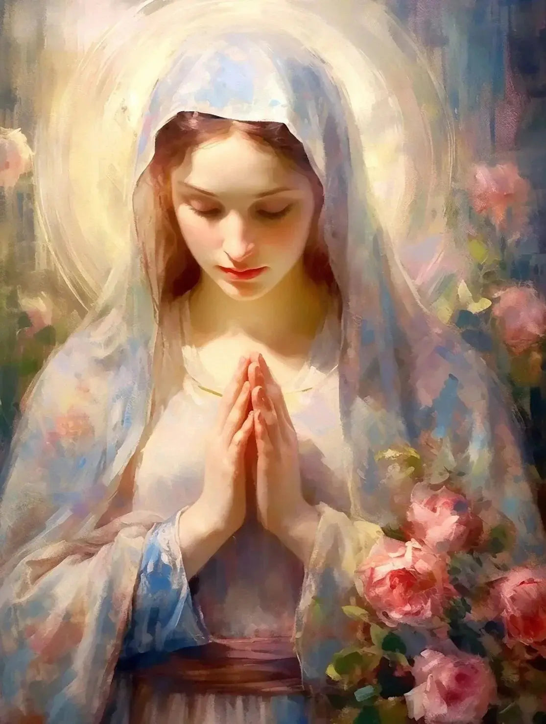 Vintage Virgin Mary Wall Art Poster 