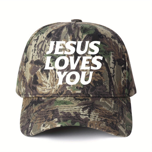 Jesus Loves You Camouflage Cap