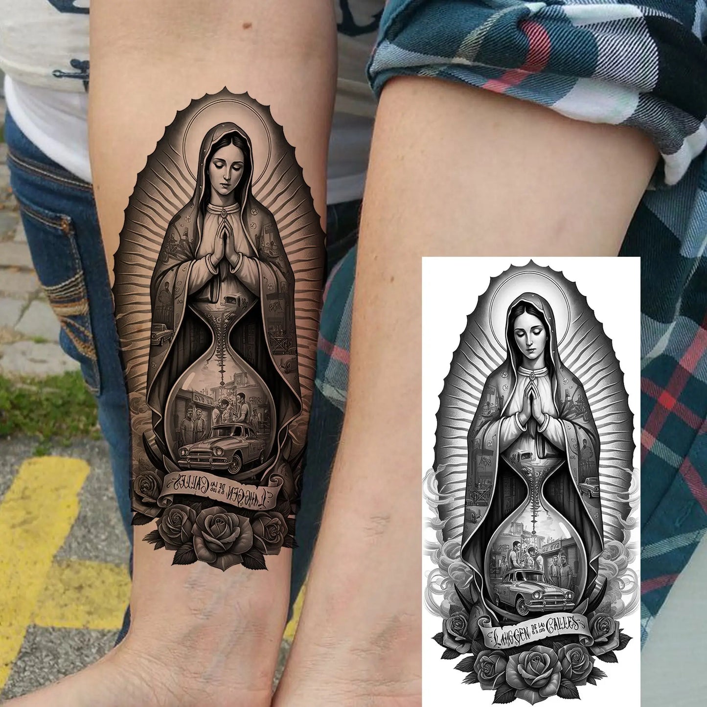 Jesus Fake Tattoo Sleeve Sticker 