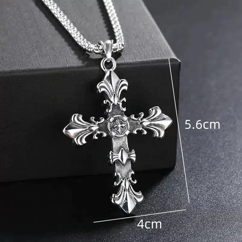 Christian Cross Necklace and Bracelet Set