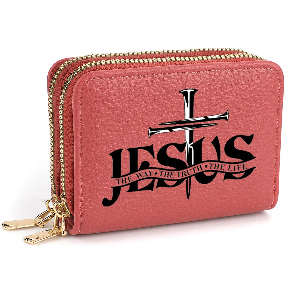 Christian PU Leather Wallet with Jesus Design