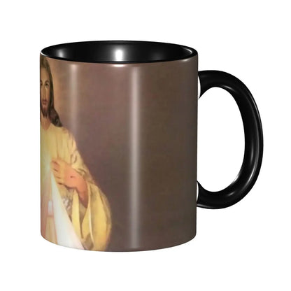 Gesù chiama tazza di ceramica cristiana