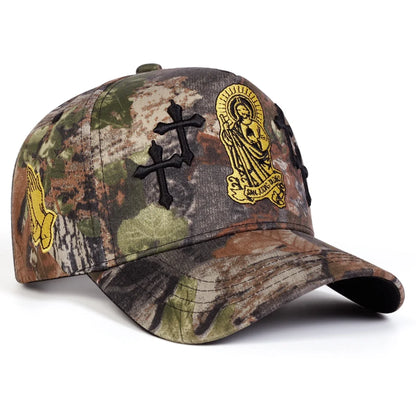 Unisex Christian Cross Embroidered Baseball Cap