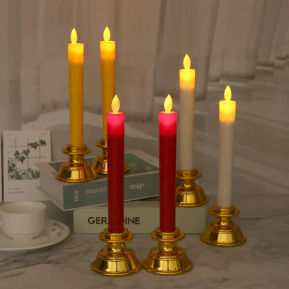 LED Taper Candle Set with Holder