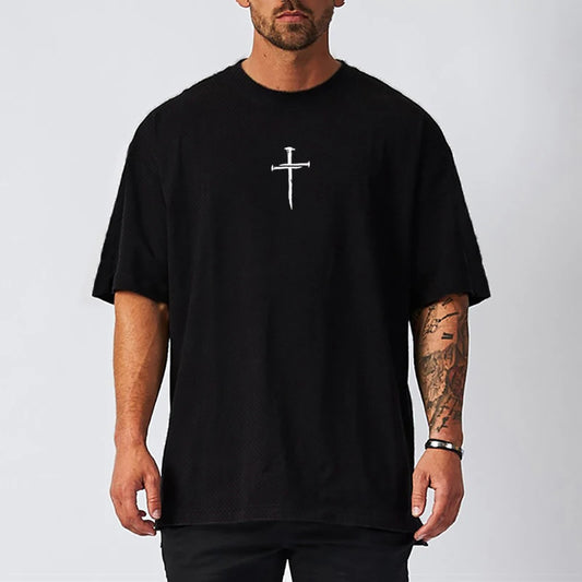 Minimalist Chest Cross T-Shirt