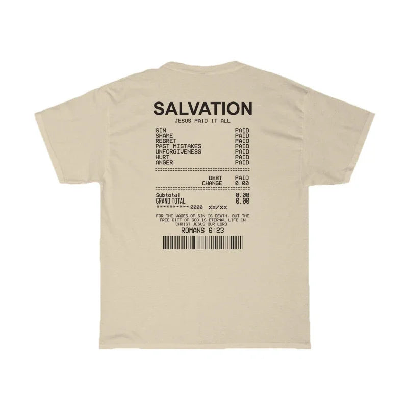 Salvation Back Bible Verse T-Shirt 