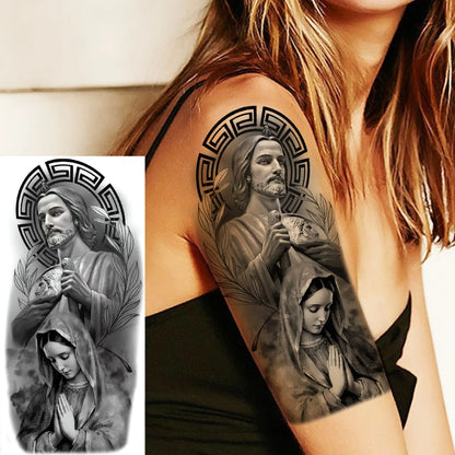 Jesus Fake Tattoo Sleeve Sticker 