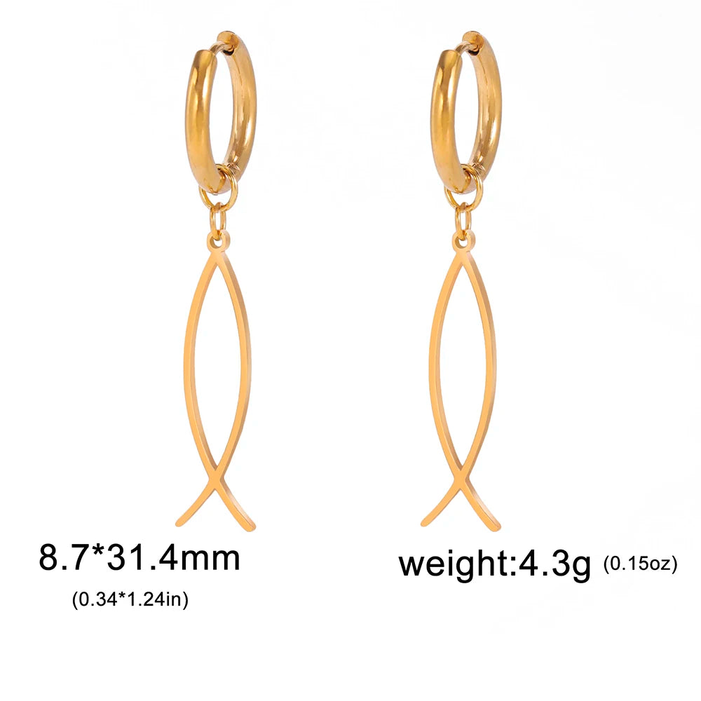 Christian Symbol Earring 