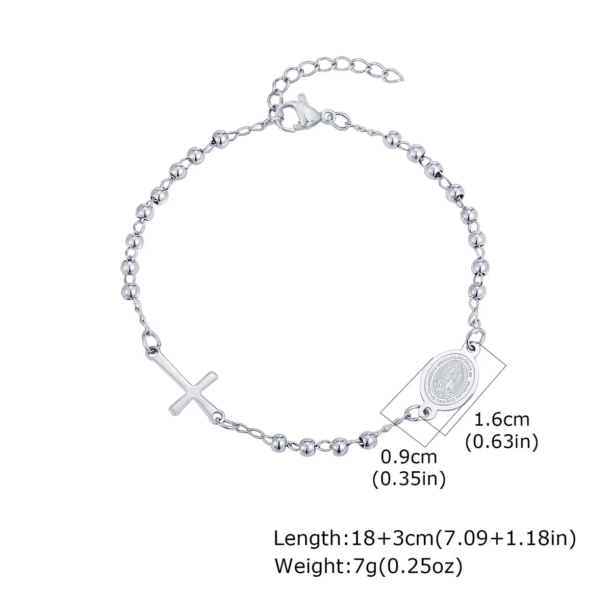 Women's Virgin Mary Rosary Bracelet
