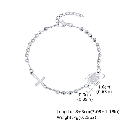 Women's Virgin Mary Rosary Bracelet