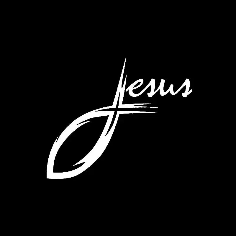 Jesus Curva Cruz Adesivos Peixe