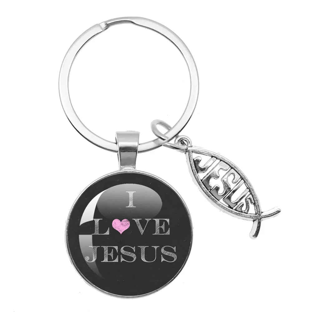 Jesus Medallion Keyring