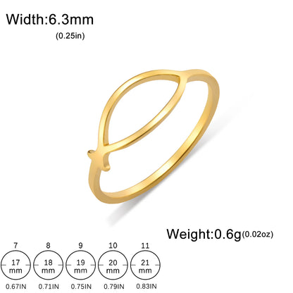 Jesus Fish Loop Ring