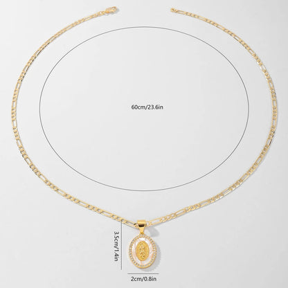 Collar con colgante ovalado de la Virgen María