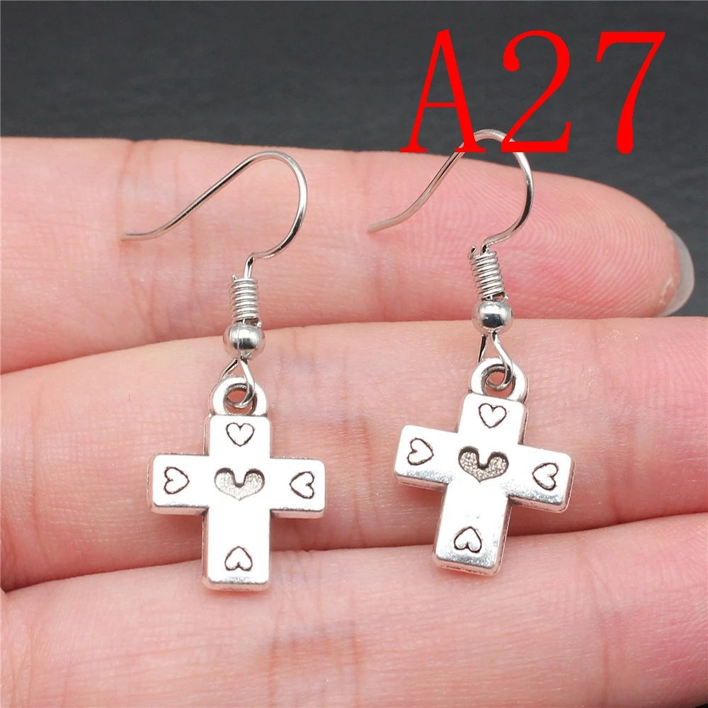 Multi-Style Christian Symbol Drop Earring