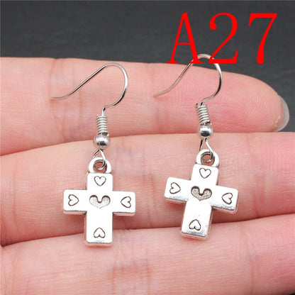 Multi-Style Christian Symbol Drop Earring