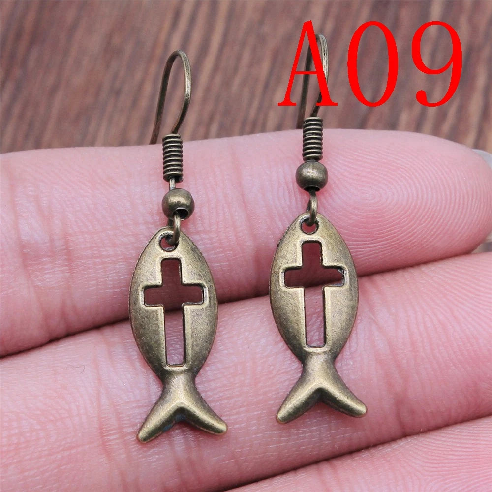 Multi-Style Christian Symbol Drop Earring