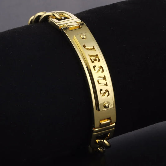 Jesus Curb Chain Bracelet