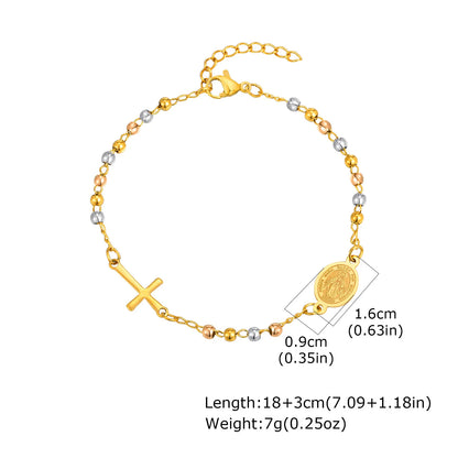 Women's Virgin Mary Rosary Bracelet