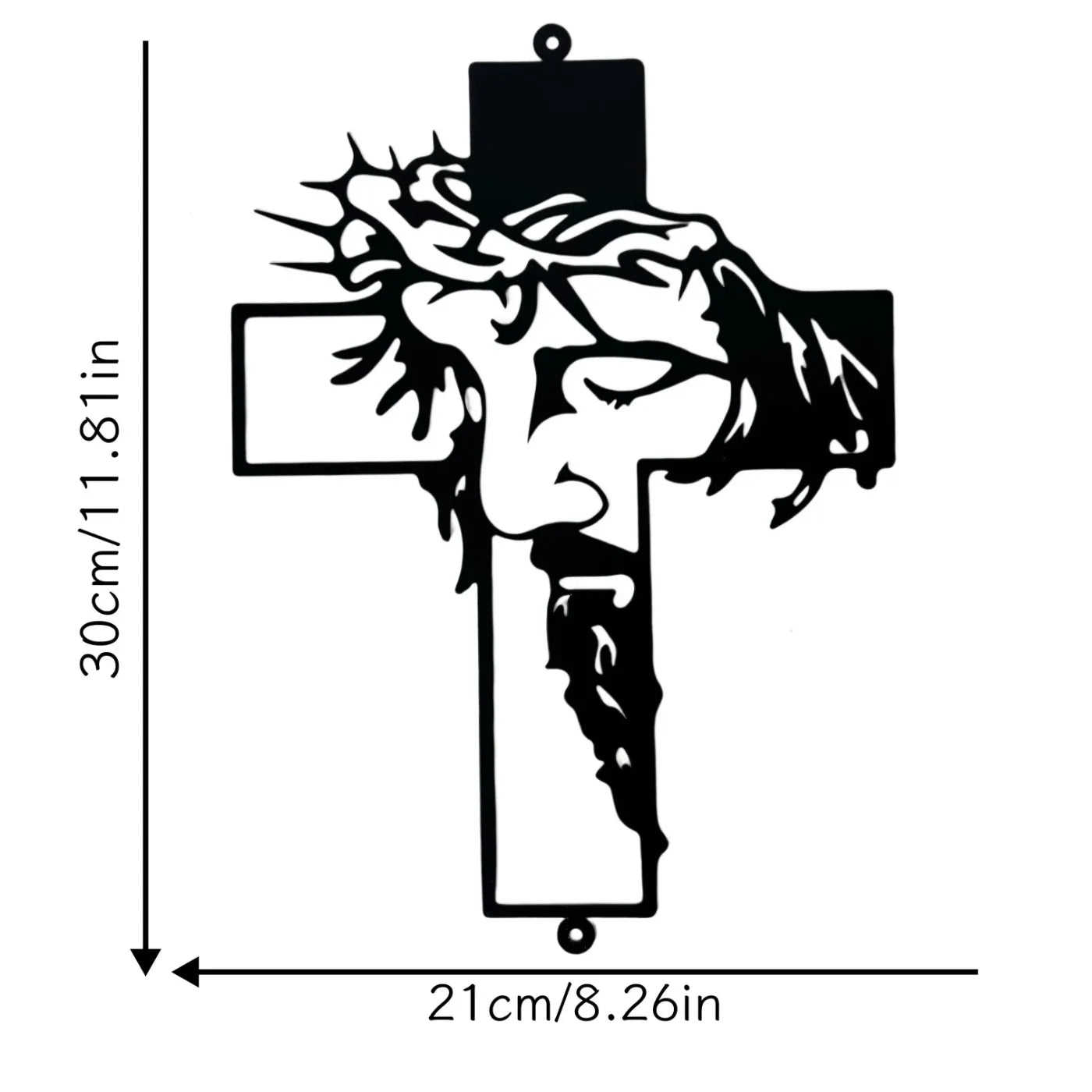 Jesus Metal Cross Wall Art 