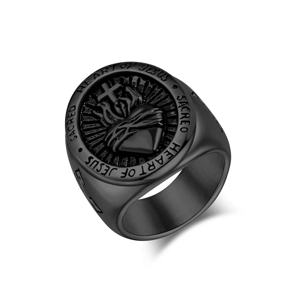 Two-Tone Sacred Heart Ring