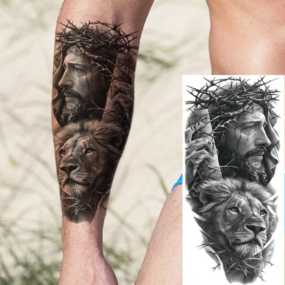 Jesus Fake Tattoo Sleeve Sticker 