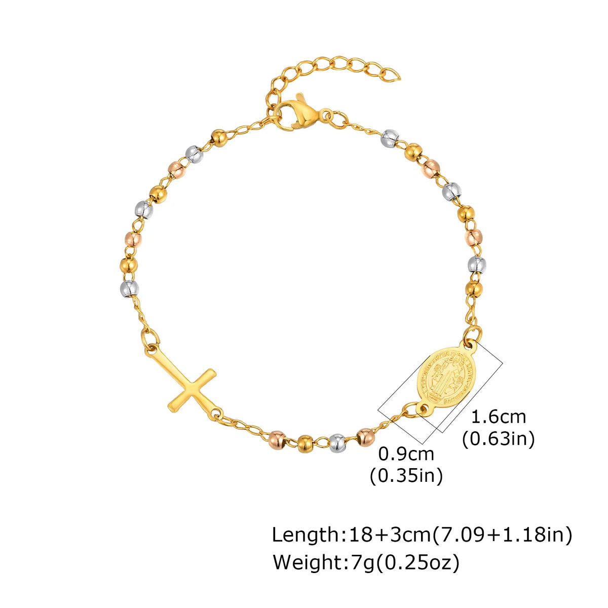 Women's Virgin Mary Rosary Bracelet