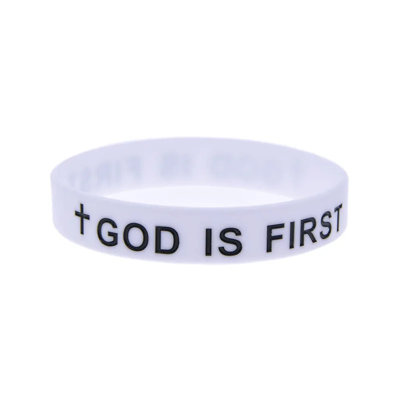 God is First Silicone Wristbands