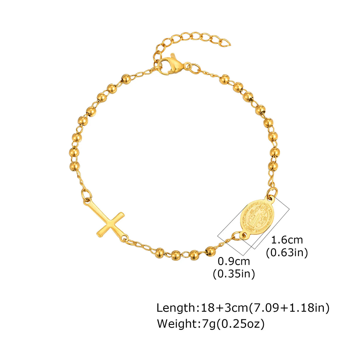 Women's Virgin Mary Rosary Bracelet