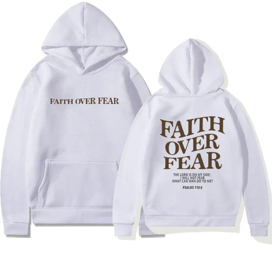 Faith Over Fear Christian Hoodie 
