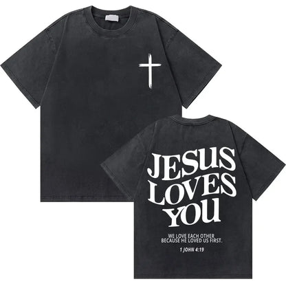 Vintage Washed Religious Shirt 